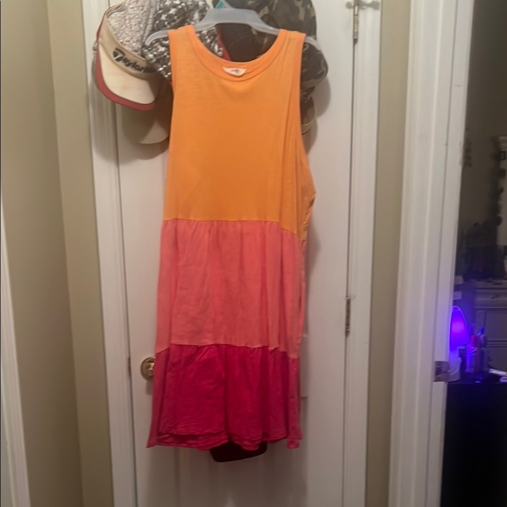 Colorful Sleeveless Tiered Dress with POCKETS!